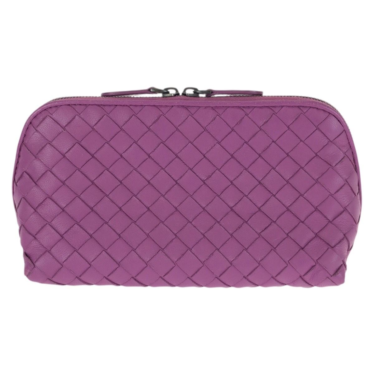 美品 BOTTEGAVENETA ボッテガヴェネタ イントレチャート パープル