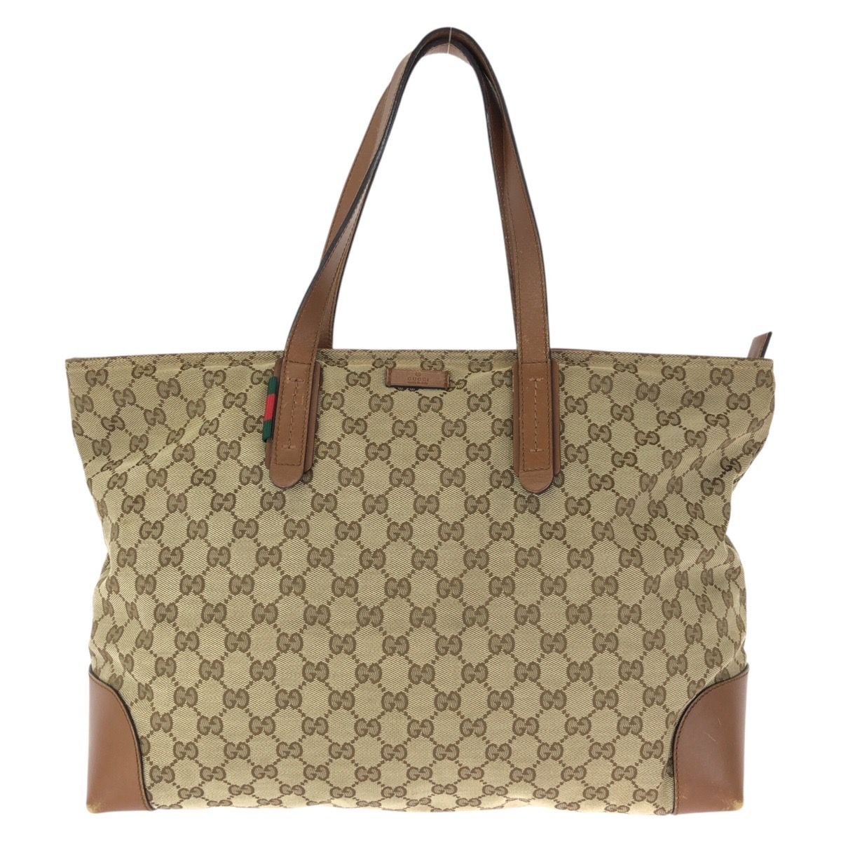 GUCCI グッチ シェリーライン ベージュ ブラウン シルバー金具 GG