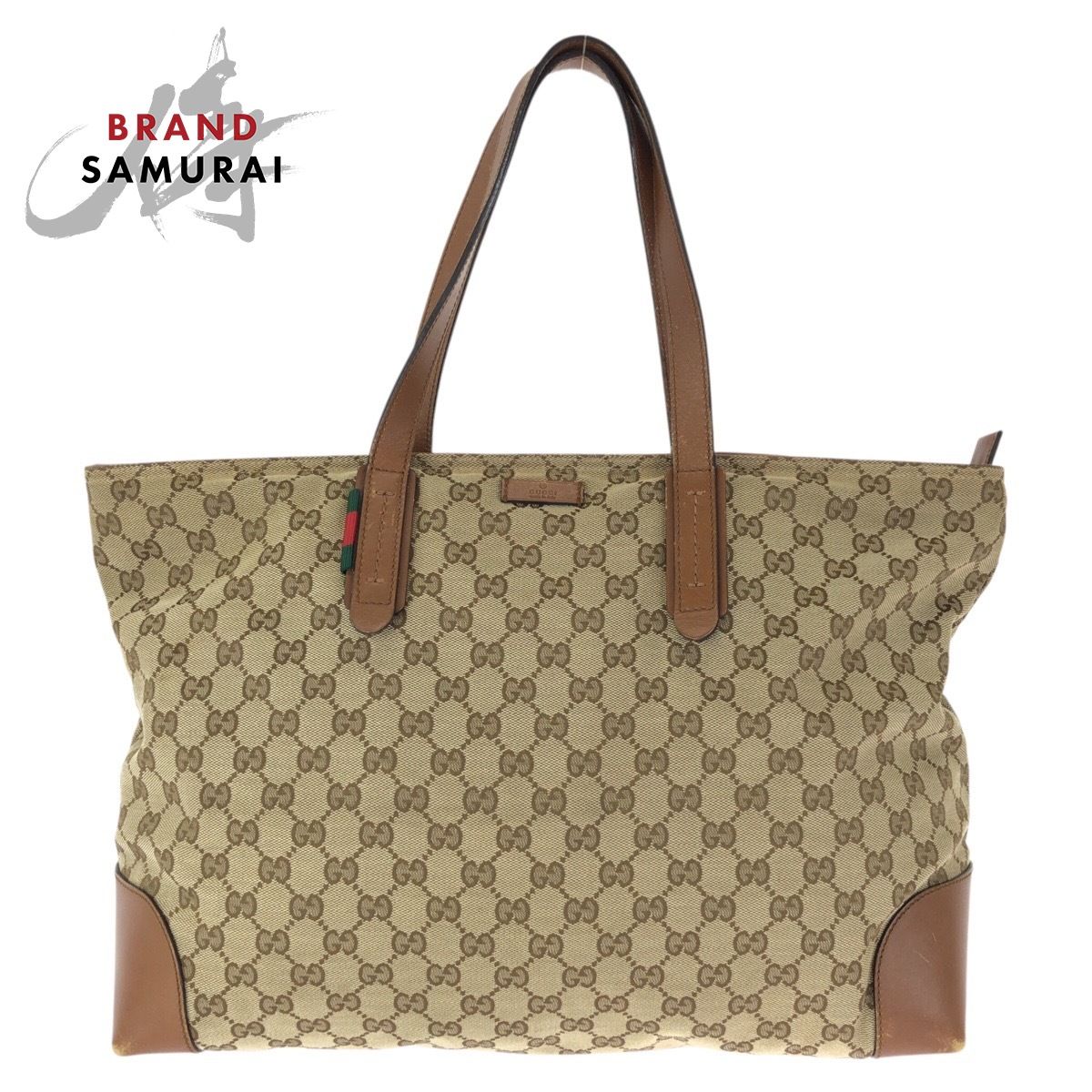 GUCCI グッチ シェリーライン ベージュ ブラウン シルバー金具 GG