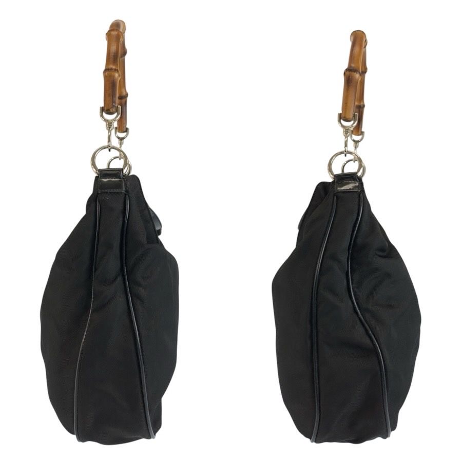 GUCCI グッチ バンブー ブラック 黒 シルバー金具 ナイロン 001 2058