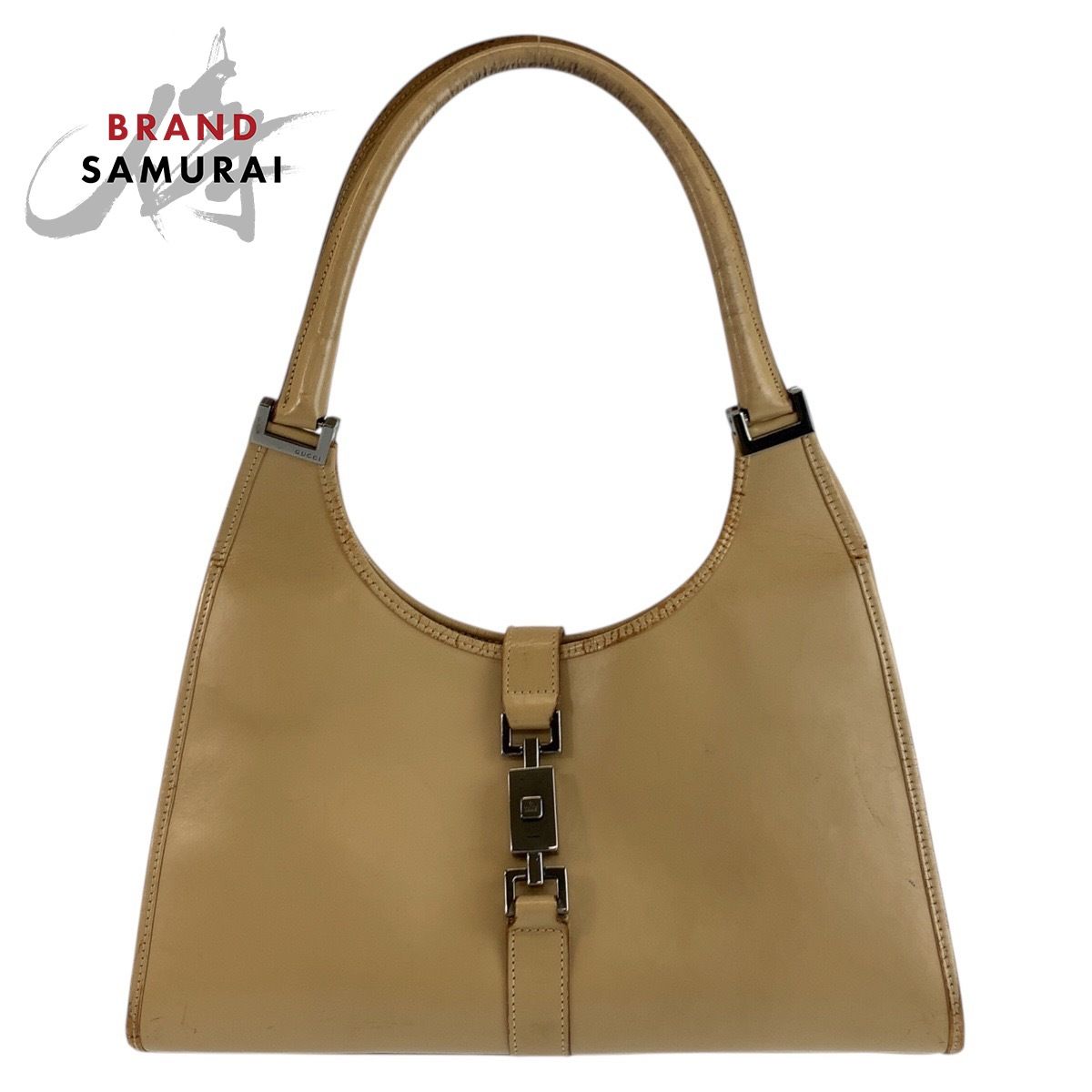 GUCCI グッチ ジャッキー ベージュ レザー 002 1067 ハンドバッグ