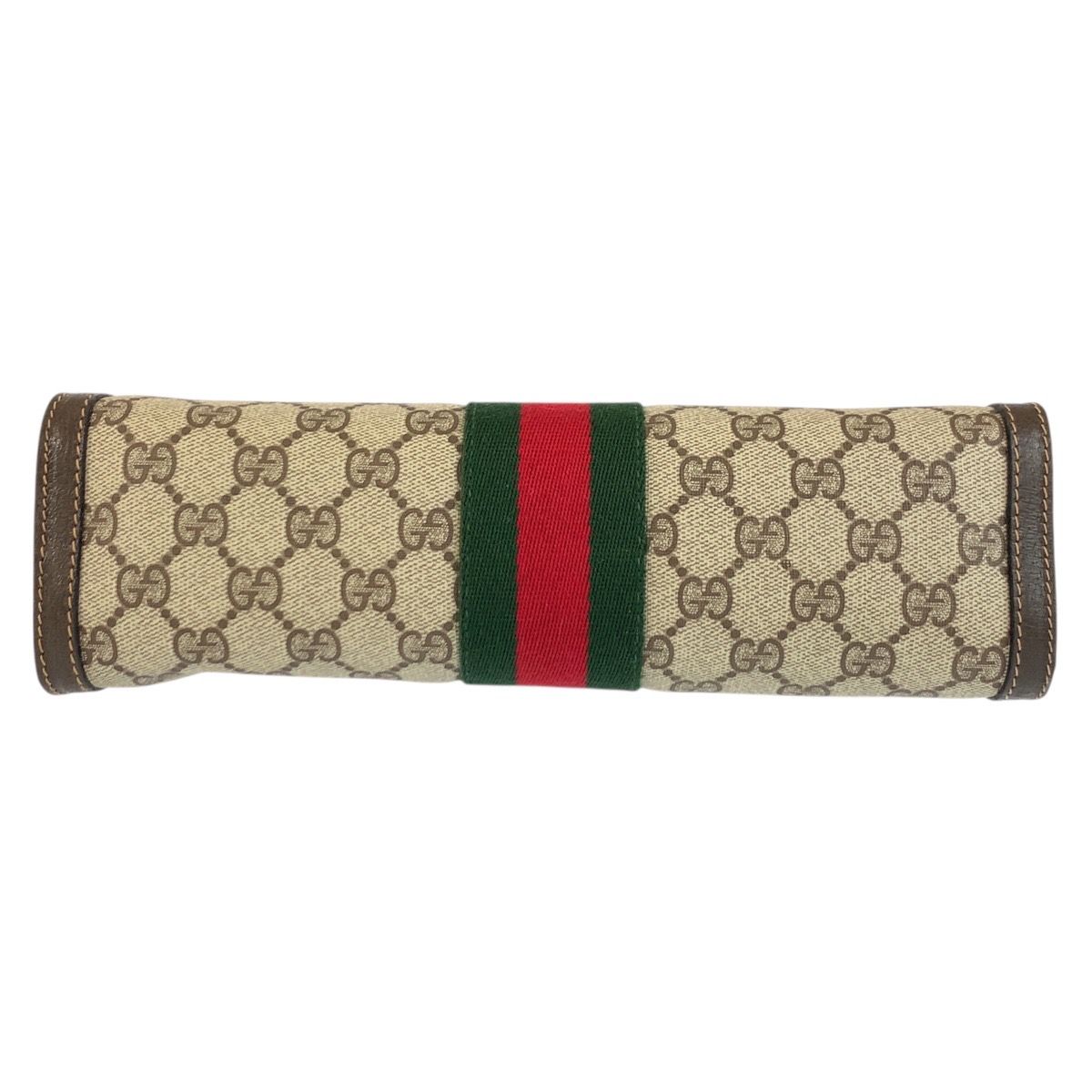 美品 GUCCI グッチ ヴィンテージ シェリーライン ベージュ GG