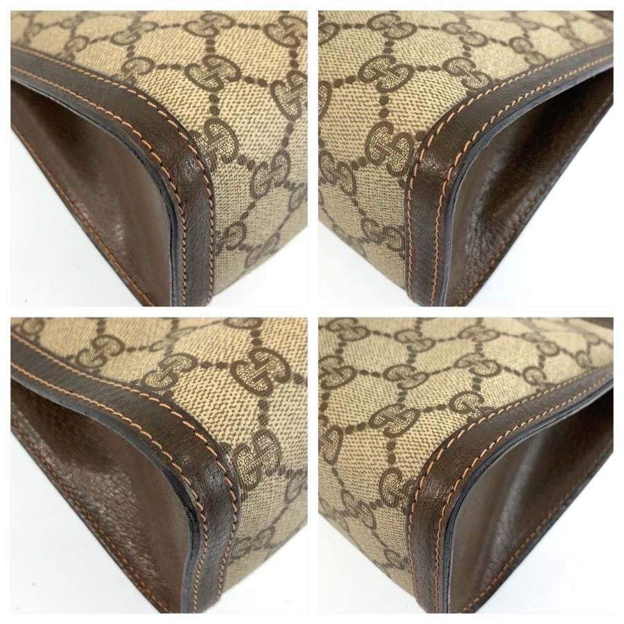 美品 GUCCI グッチ ヴィンテージ シェリーライン ベージュ GG