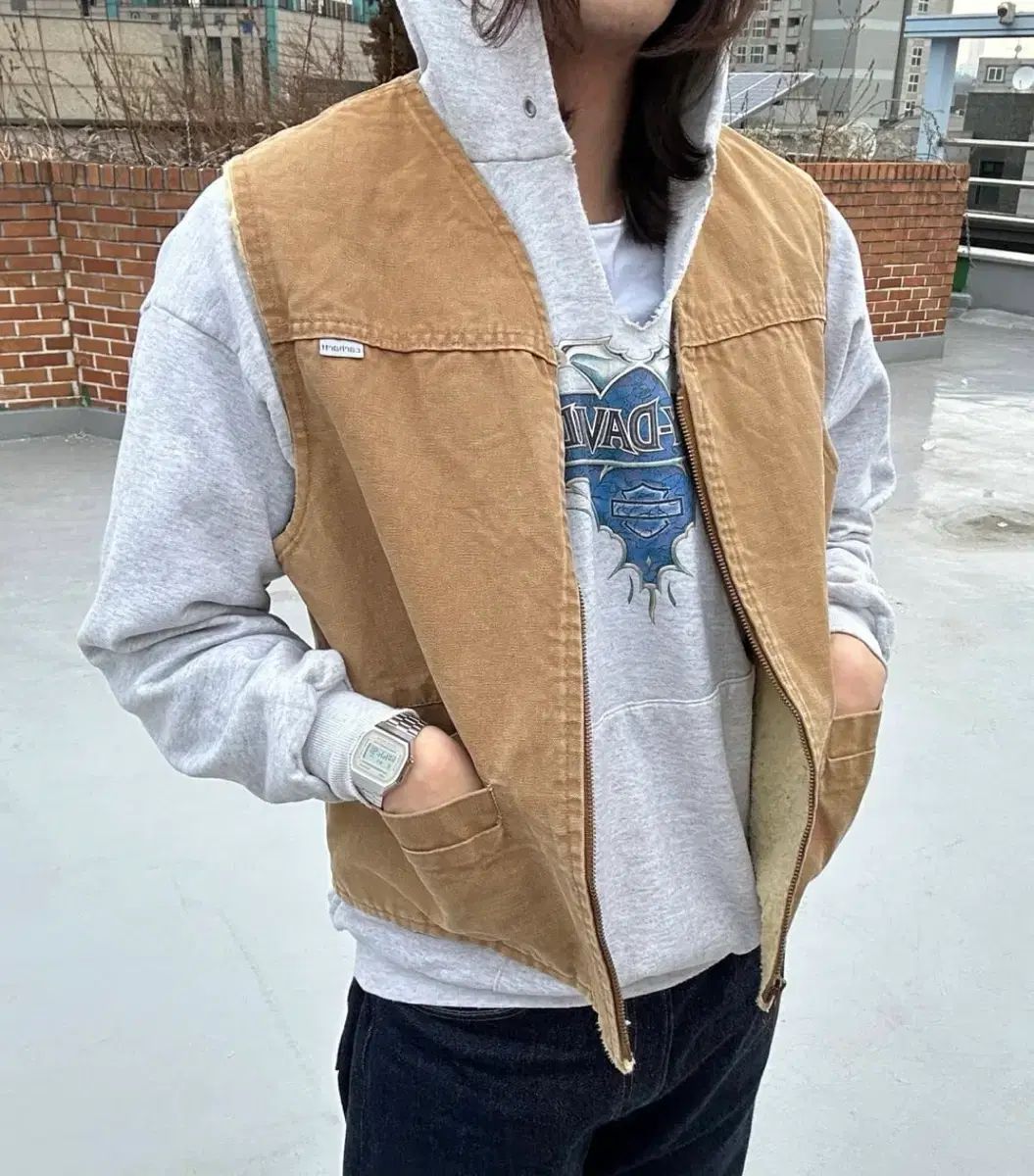 (L) 90s Carhartt カーハート シェルパ シェルパ ウォーク ベスト