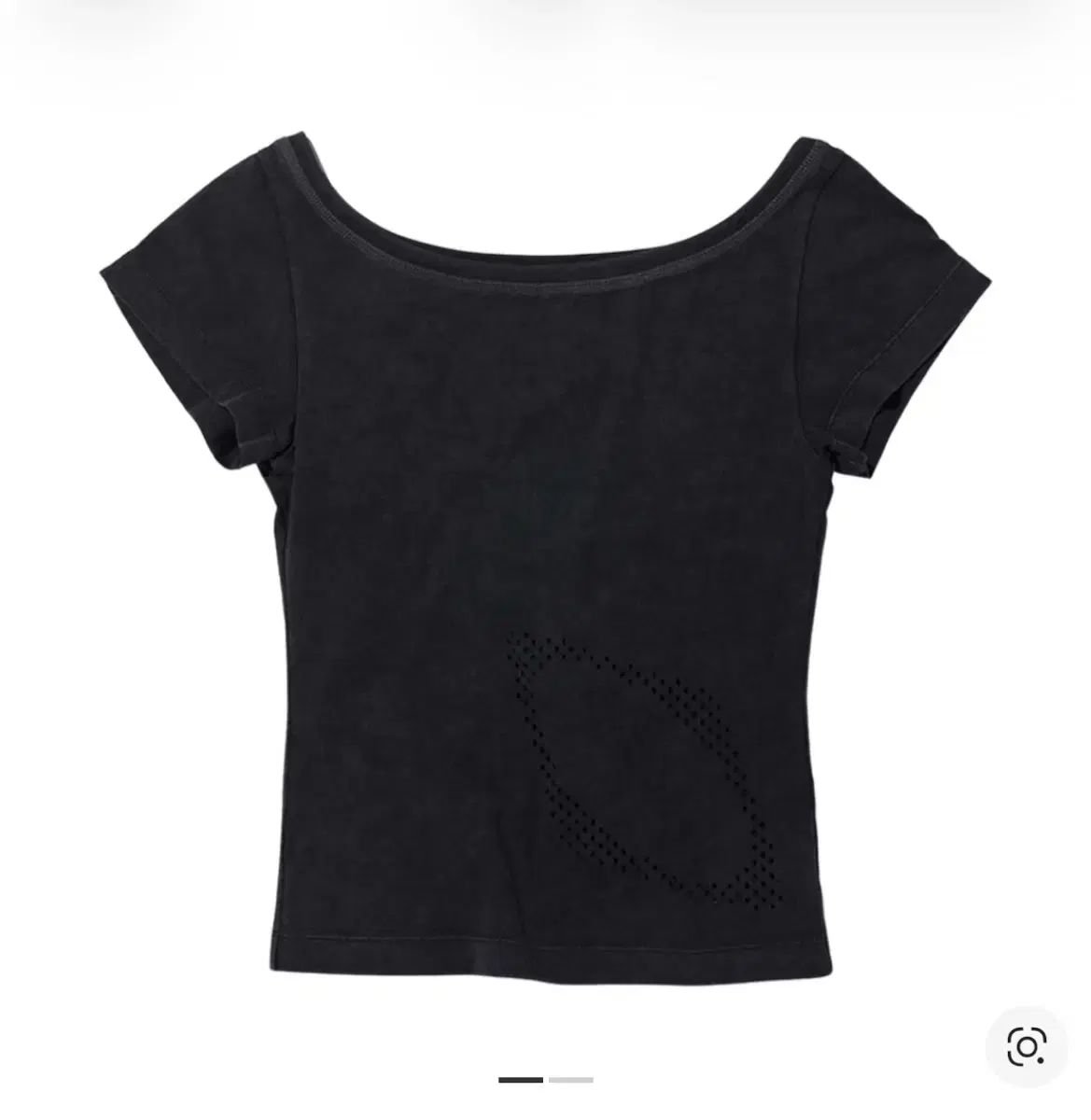 （贈呈品）MISCHIEF ブリーチド ワイドネックTシャツ オフショルダー