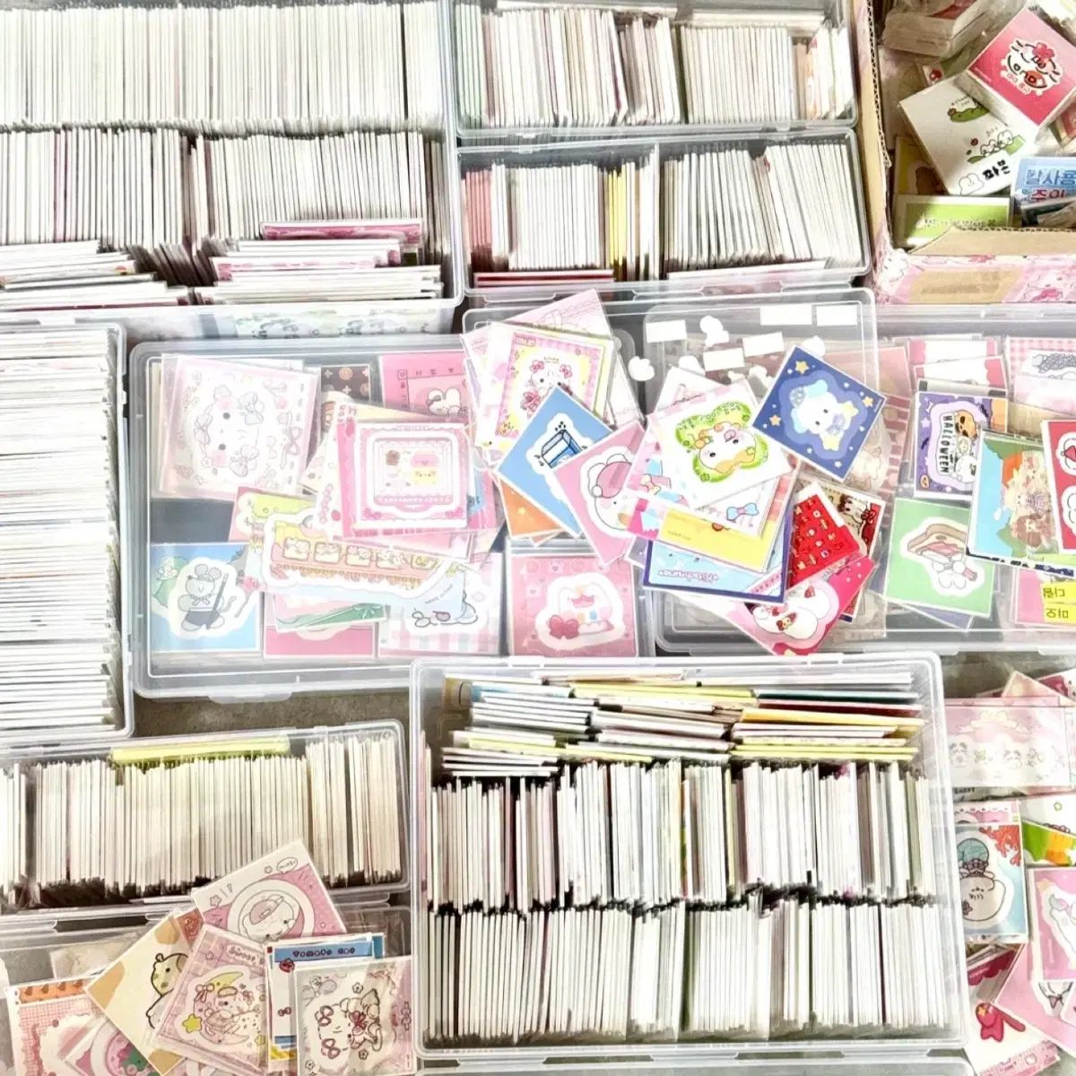 韓国雑貨 文房具 ダイアリーデコ スティッカー シール 147枚+メモ用紙 5巻 出品