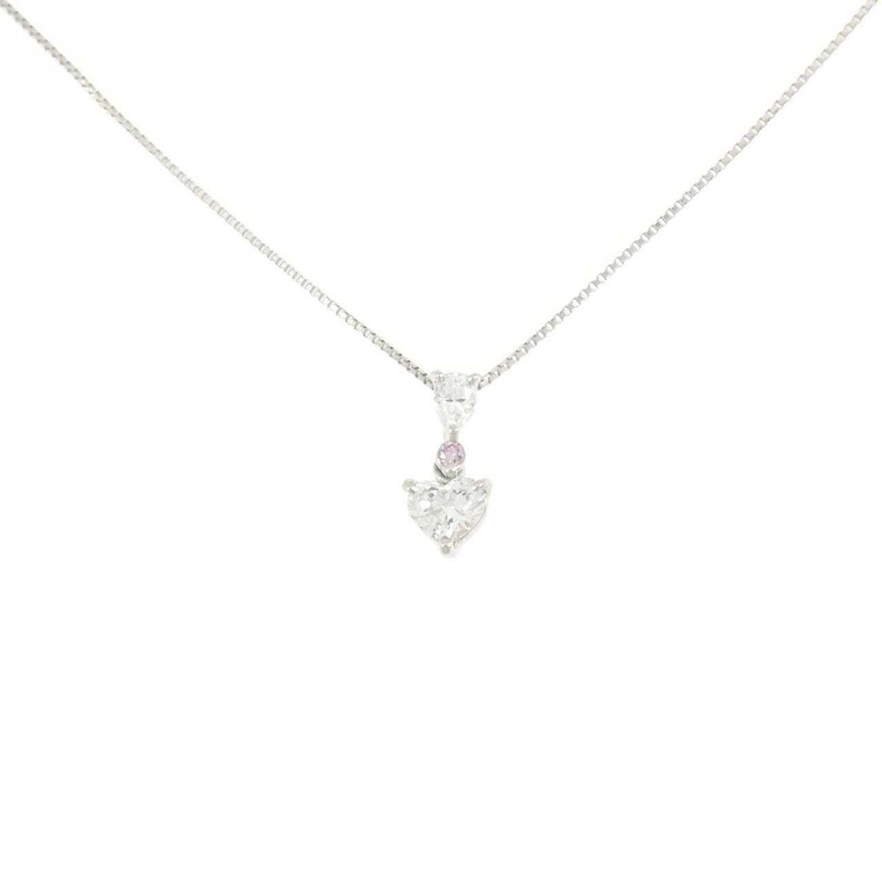 PT900/PT850 ダイヤモンド ネックレス 0.244CT F SI2 ハートシェイプ