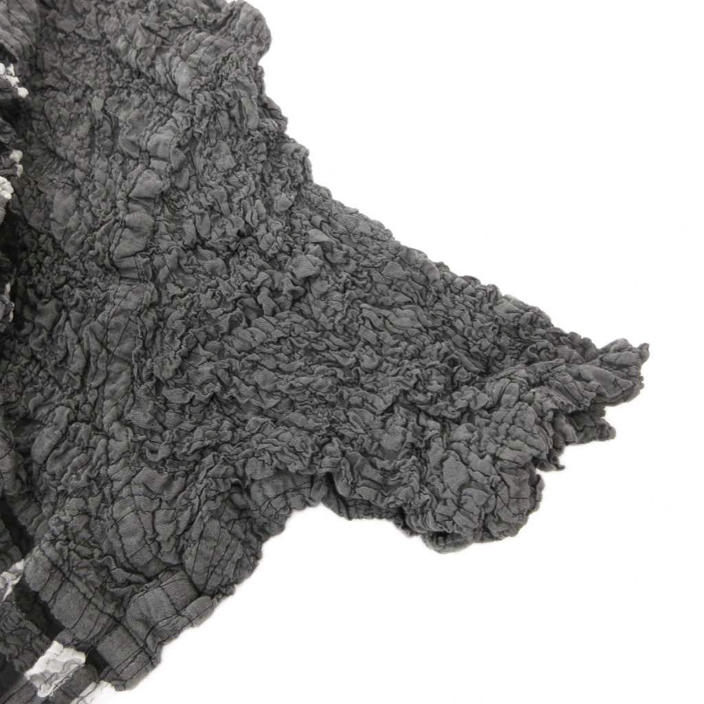 ミーイッセイミヤケ me ISSEY MIYAKE カリフラワー切替チェックシャツ