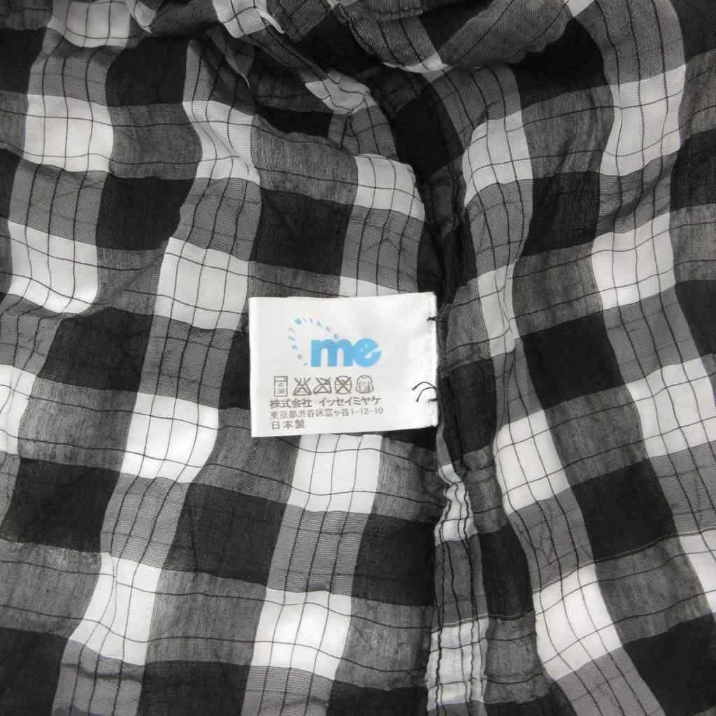 ミーイッセイミヤケ me ISSEY MIYAKE カリフラワー切替チェックシャツ