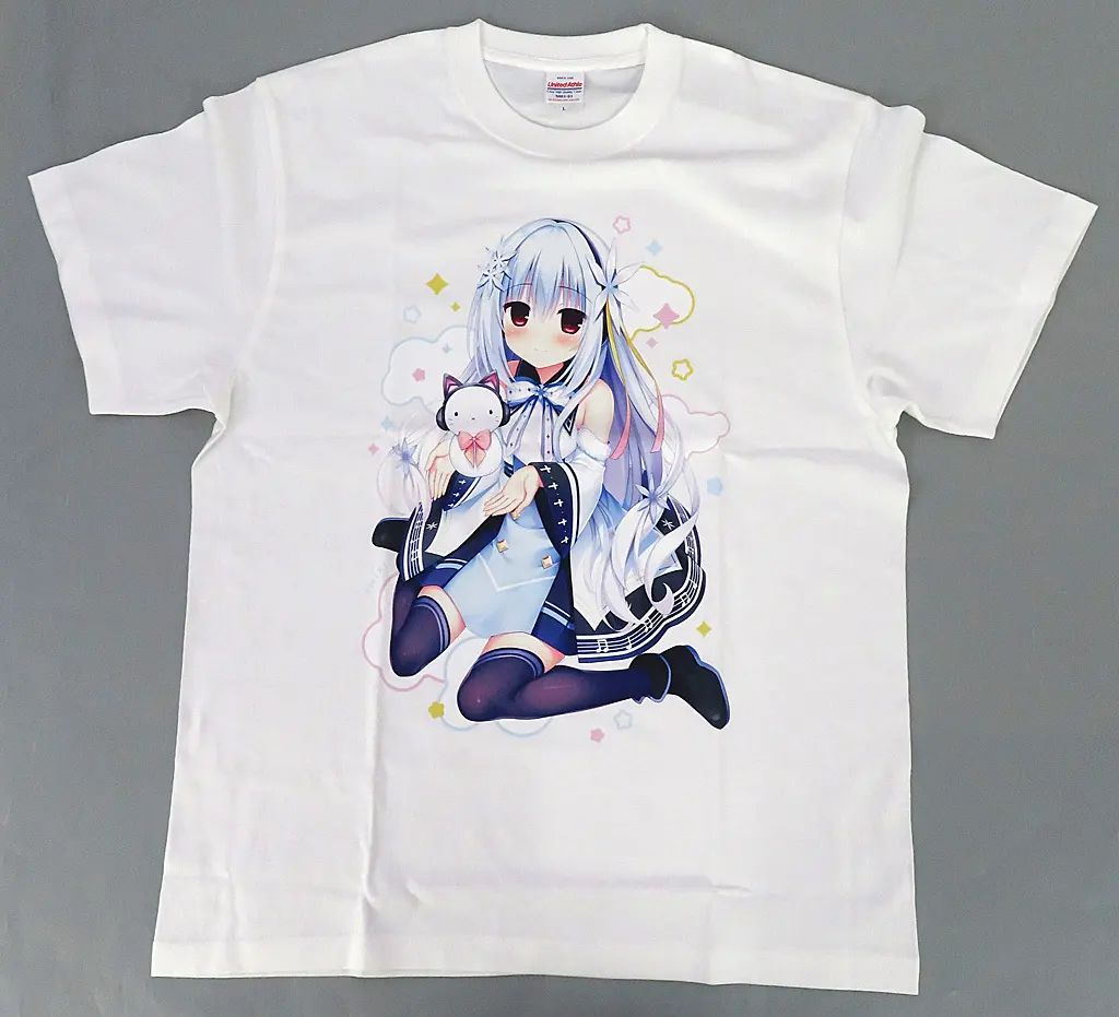 中古】Tシャツ 雪景シキ シキちゃんフルカラーTシャツ ホワイト L