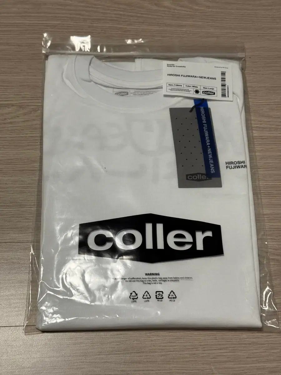 NewJeans フジワラヒロシ Tシャツ 白 L 未開封