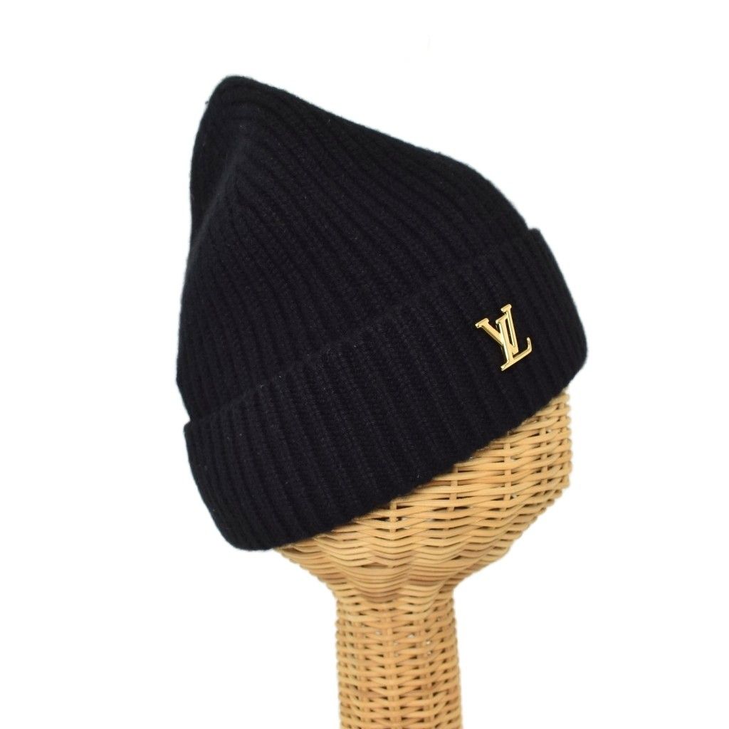ルイヴィトン LOUIS VUITTON ビーニー LV スパーク ニット帽 帽子 黒