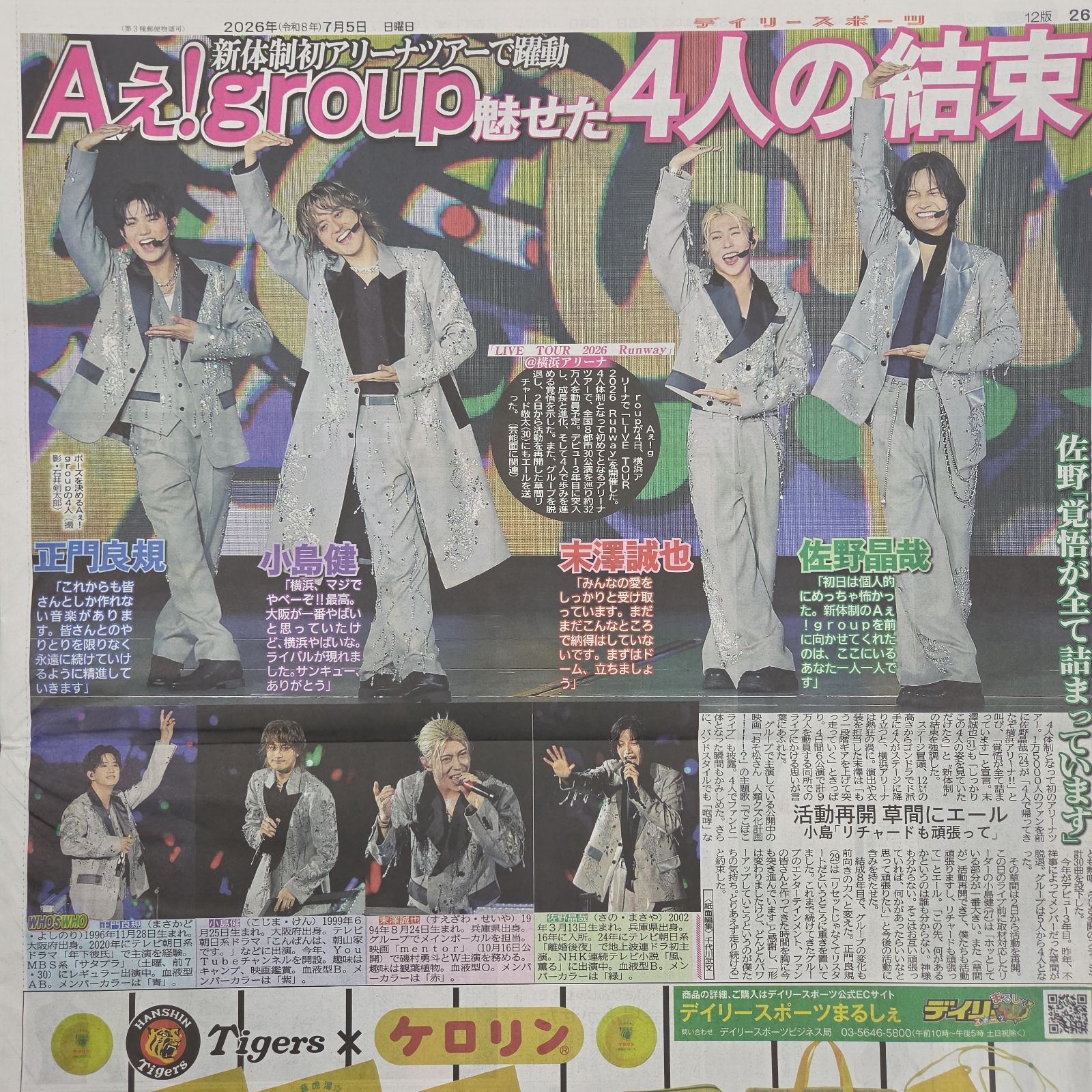 匿名配送！送料込み！ 7月5日 朝刊 スポーツ紙全5社 - メルカリ