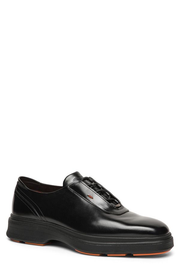 サントーニ メンズ シューズ ダービー Santoni Easy Nova Derby Black ブラック