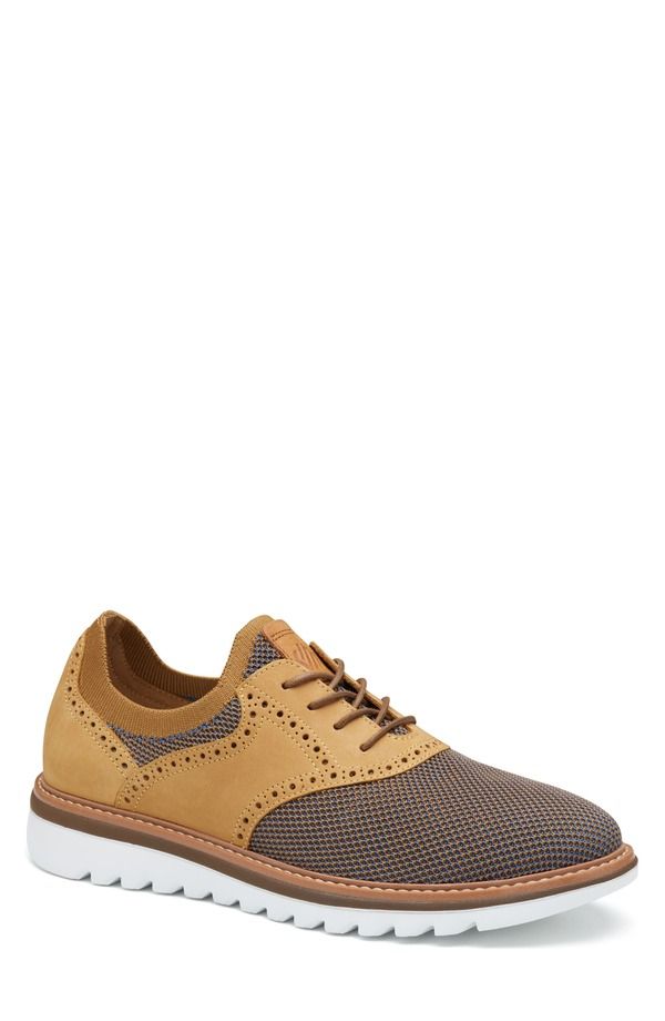 ジョンストンアンドマーフィー メンズ シューズ オックスフォード ダービー Johnston Murphy Braydon Saddle Derby Tan Multi KnitTan Full Gr