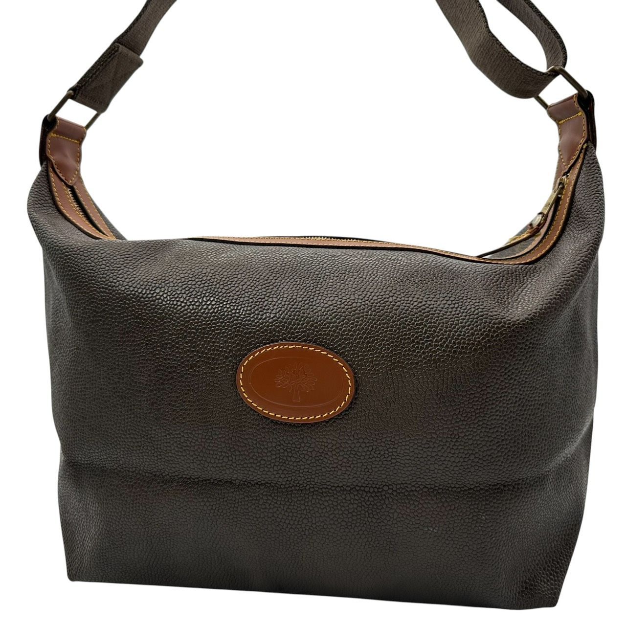 B5682】 Mulberry マルベリー ショルダーバッグ 斜め掛け PVC ブラウン