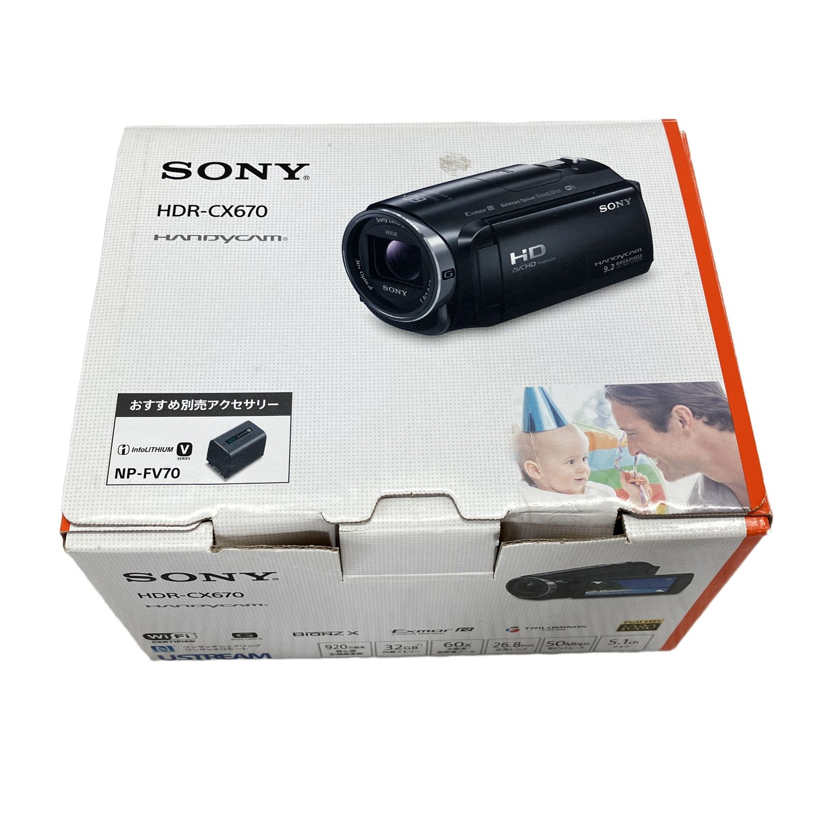 SONY HDR-CX670 ソニー ビデオカメラ ハンディカム 2015年製 撮影 中古