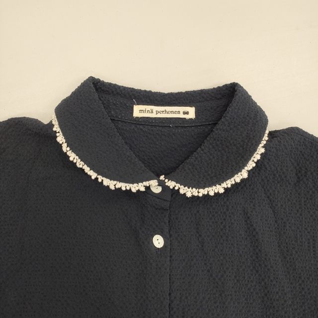 mina perhonen stone face サマーウール 丸襟 us1790 刺繍 サイズ40