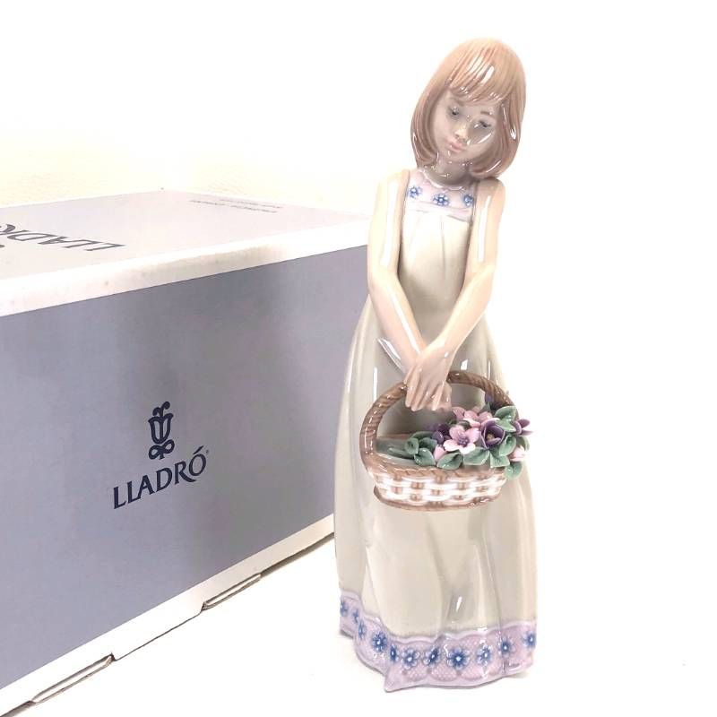 美品・箱付き】LLADRO リヤドロ／お花の宝物／5605／陶器／マルチ