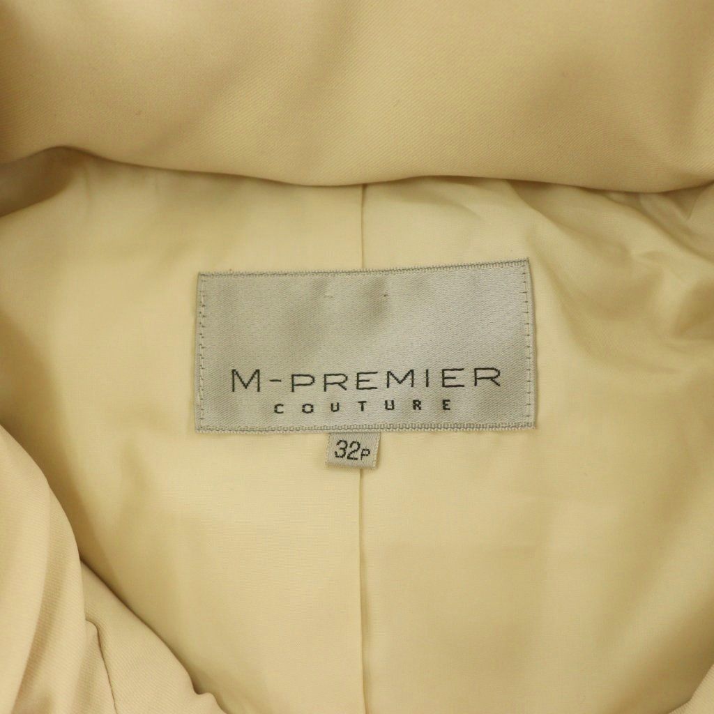 M-premier BLACK ベージュアウター サイズ36 エムプルミエ M-Premier COUTURE ダウンジャケット ジップアップ 32P