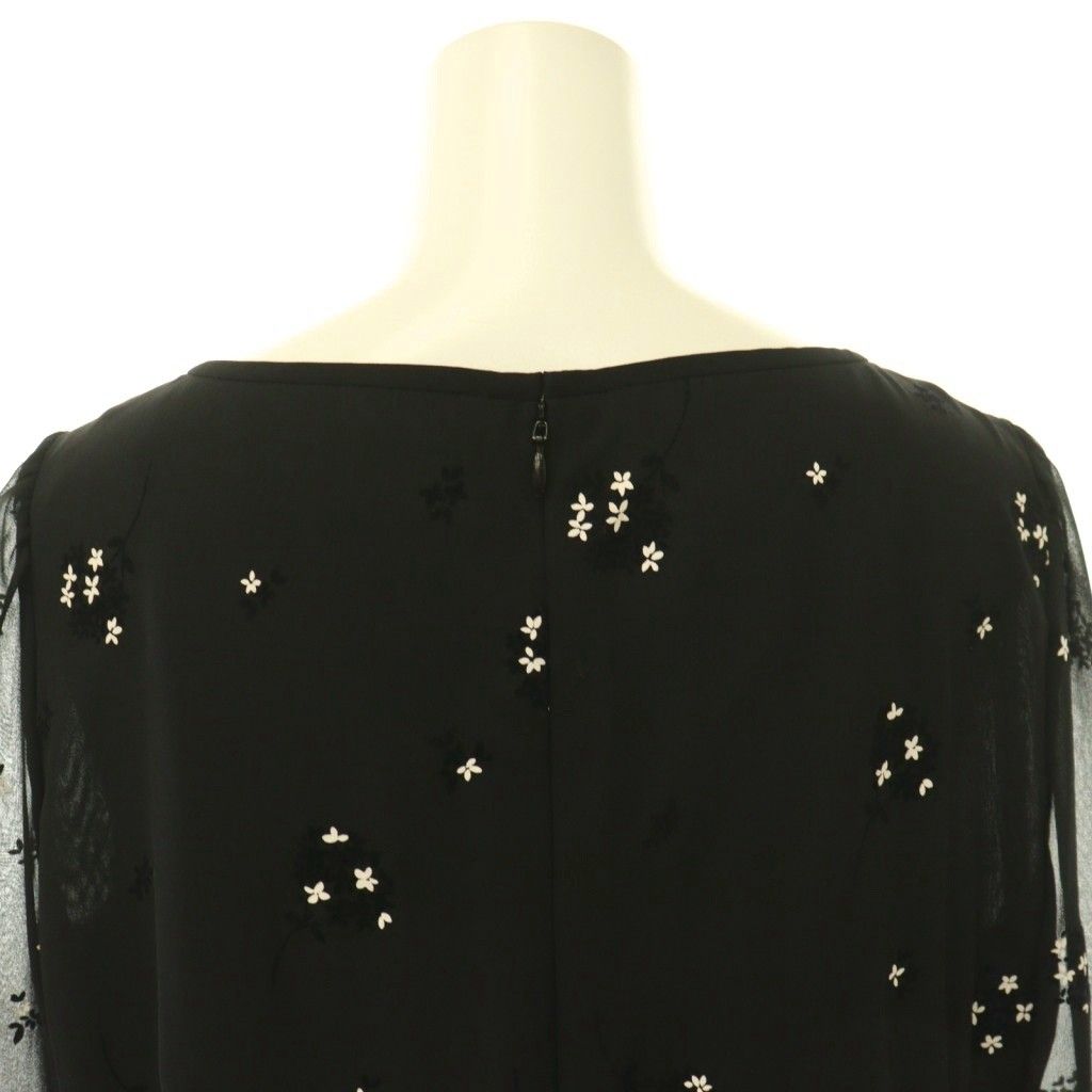 「ティファニー」エムズグレーシー♡花柄ワンピース　40 エムズグレイシー M'S GRACY 花柄クロッキーワンピース ロング 長袖 40