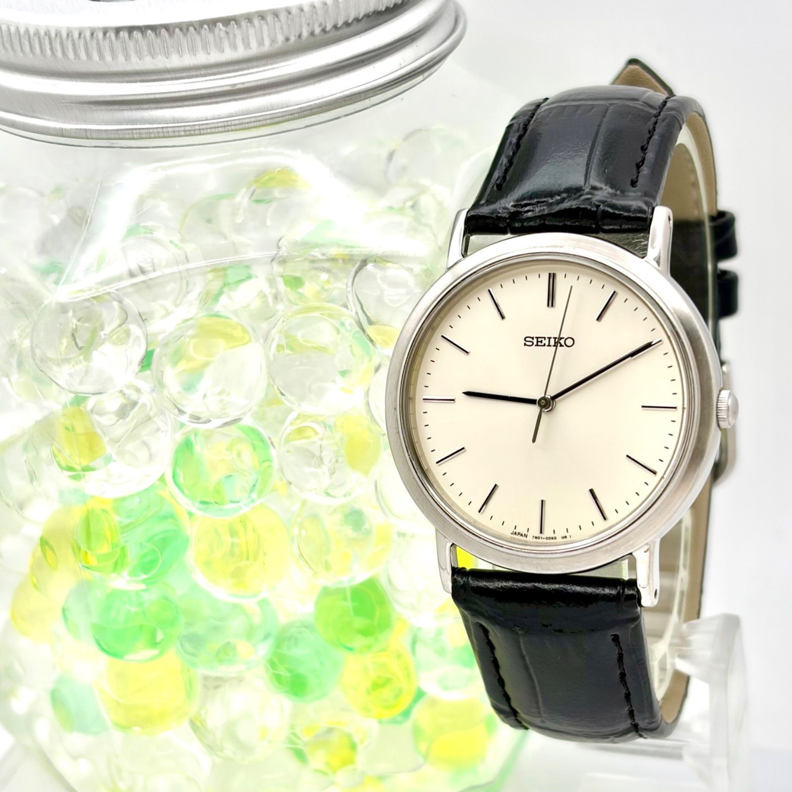 【新品電池】SEIKO セイコー メンズ 腕時計 シルバー 7N01-0BH0 600497 新品ベルト