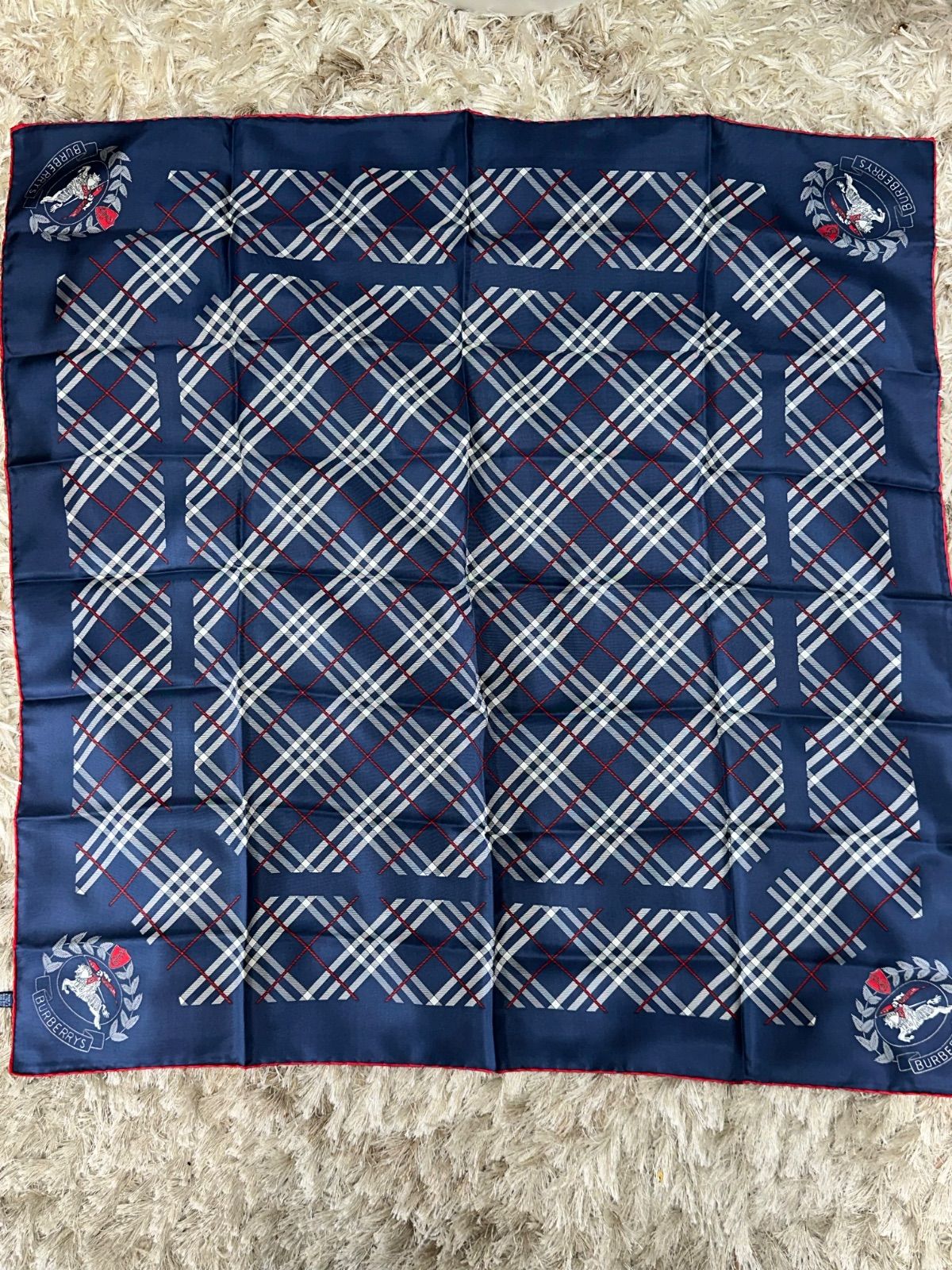 BURBERRY バーバリー ヴィンテージ ノバ チェック シルクスカーフ