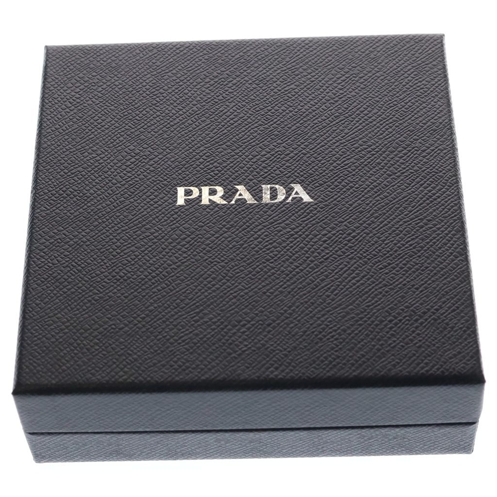 PRADA (プラダ) ベロア ロゴ三角プレート シュシュ ヘアゴム