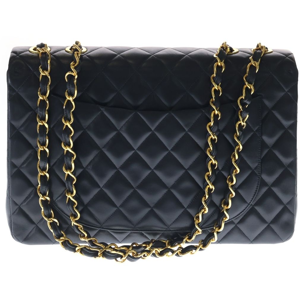 CHANEL (シャネル) デカマトラッセ34 ラムスキン レザー Sフラップ W