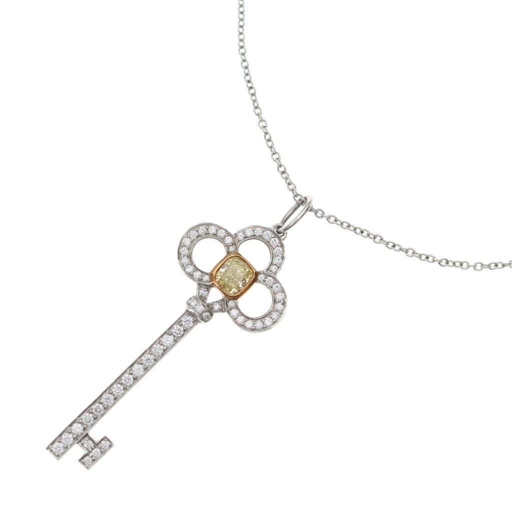 TIFFANY & Co. (ティファニー) クラウンキー ダイヤ ネックレス K18PG