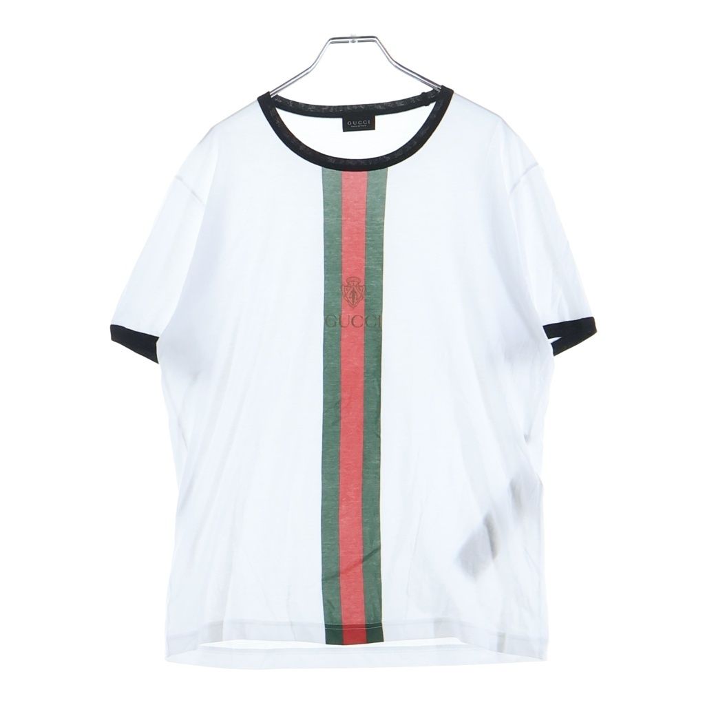 GUCCI (グッチ) コットン ジャージー ロゴプリント 半袖 カットソー T