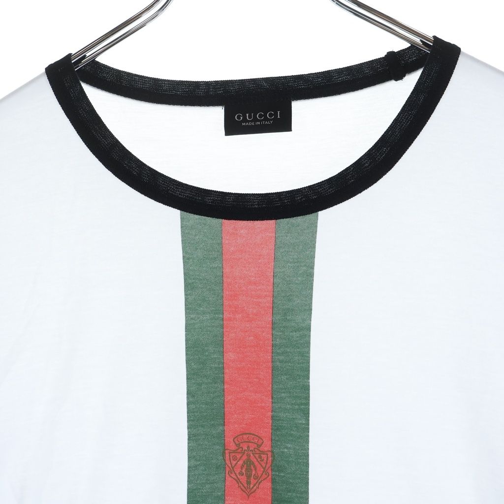 GUCCI (グッチ) コットン ジャージー ロゴプリント 半袖 カットソー T