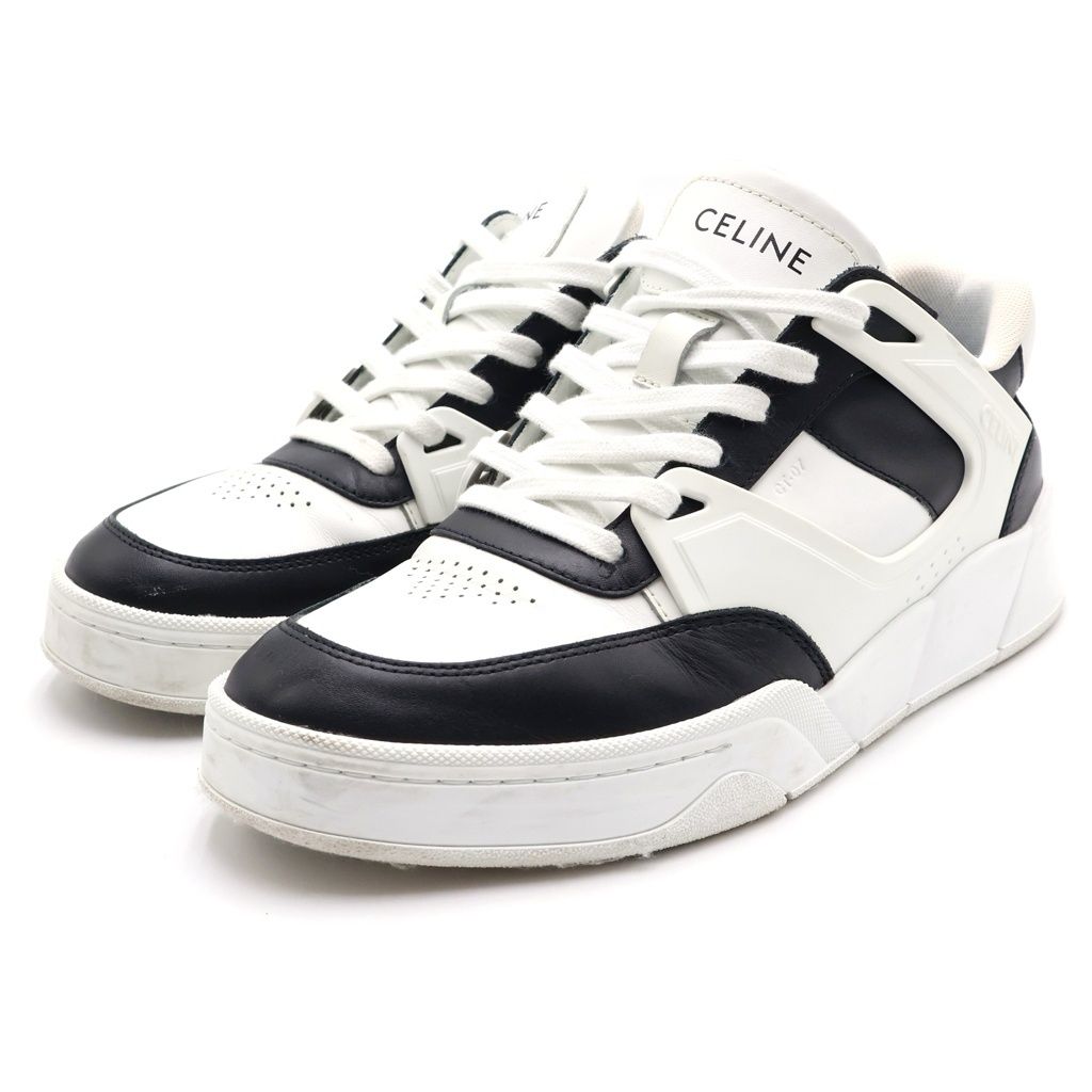CELINE セリーヌ エディ期 レザー切替 ローカットスニーカー ホワイト RM0273 CELINE (セリーヌ) エディ期 レザー切替 ローカットスニーカー