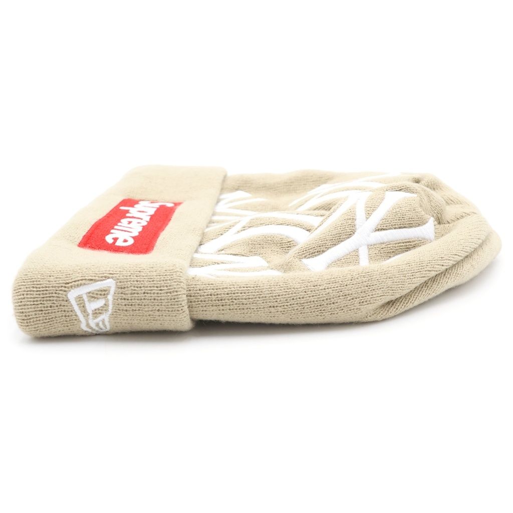 SUPREME (シュプリーム) ×New York Yankees ×New Era Box Logo Beanie ビーニー カーキ