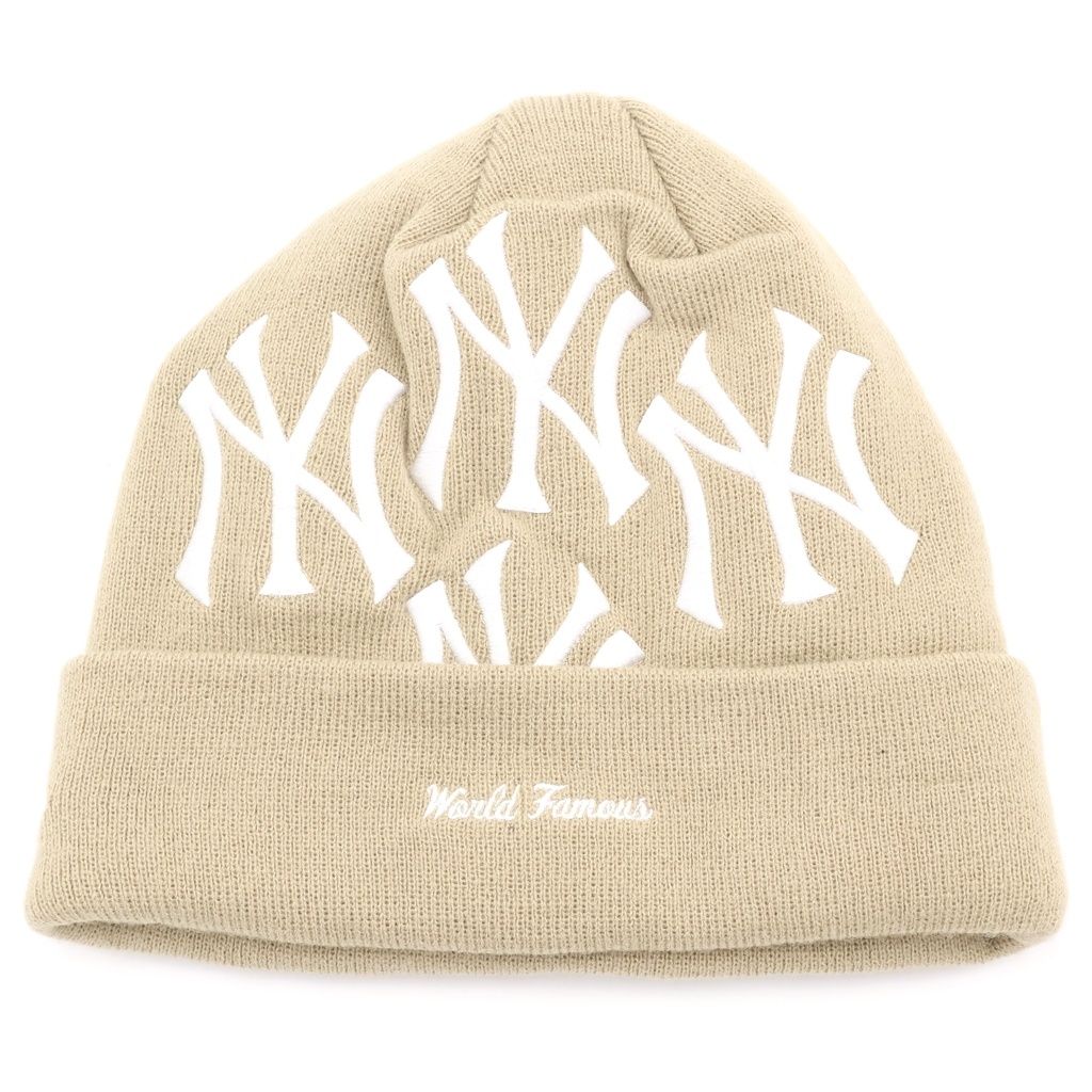SUPREME (シュプリーム) ×New York Yankees ×New Era Box Logo Beanie ビーニー カーキ