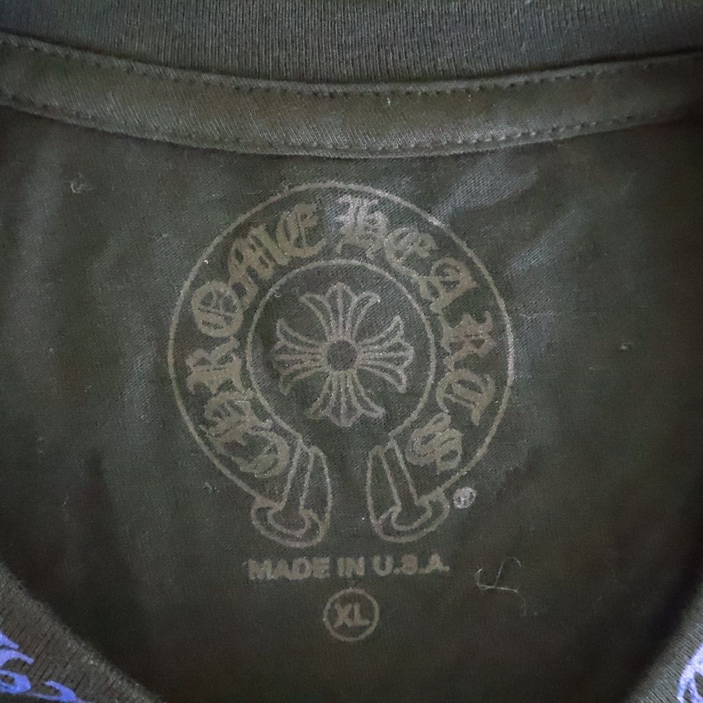 CHROME HEARTS (クロムハーツ) NECK LOGO L/S TEE ネックロゴ クルー