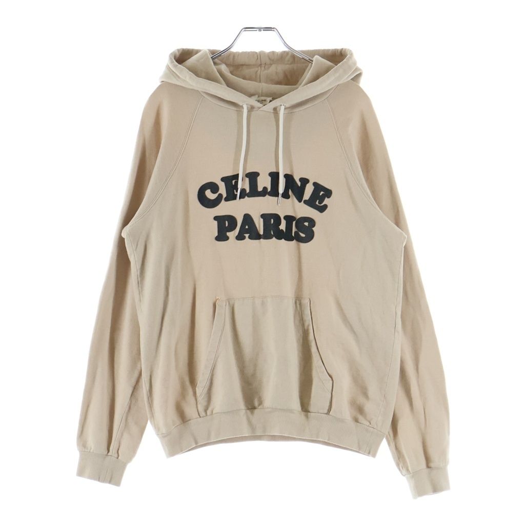 CELINE クリーム色 パーカー CELINE (セリーヌ) 20SS Bubble Logo Hoodie バブルロゴ カシミヤ混