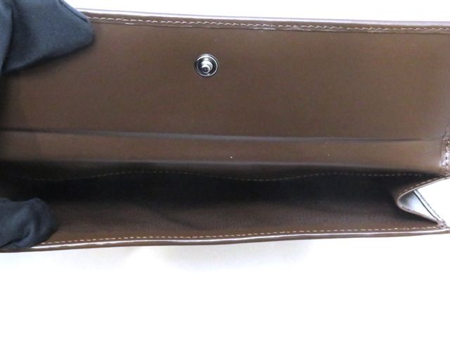 GUCCI GG二つ折ZIP長財布 ダークブラウン キャンバス/レザー 035・2888