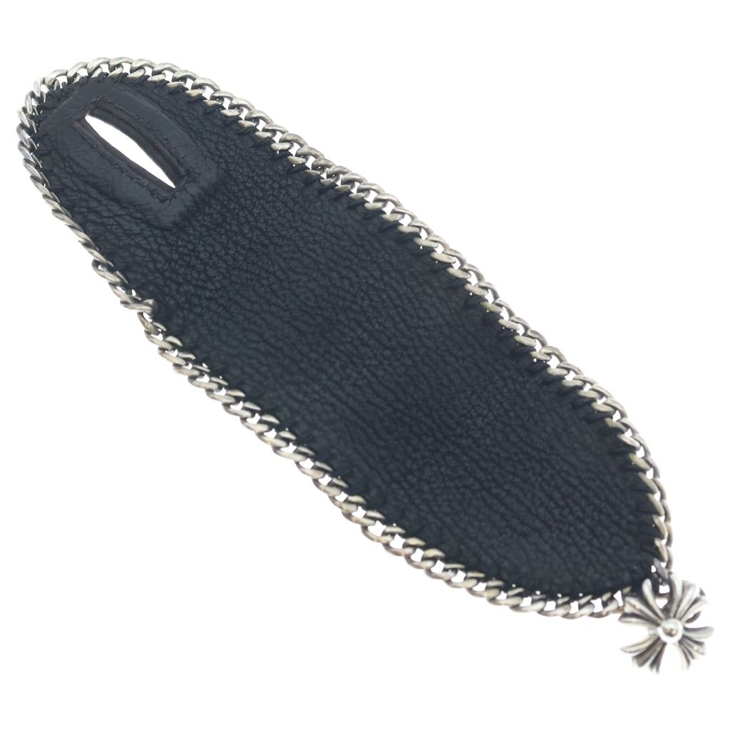 クロムハーツ　LTHR PSL CHプラスチャーム レザーブレスレット CHROME HEARTS (クロムハーツ) LTHR PSL CHプラスチャーム レザー