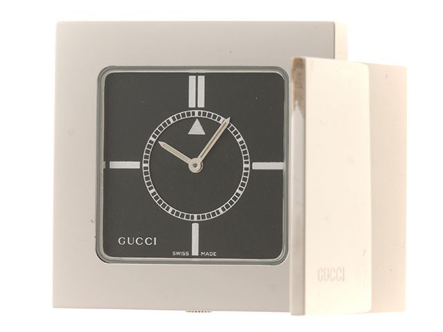 GUCCI グッチ ウォッチ トラベルクロック 時計 0840 置時計 ステンレス