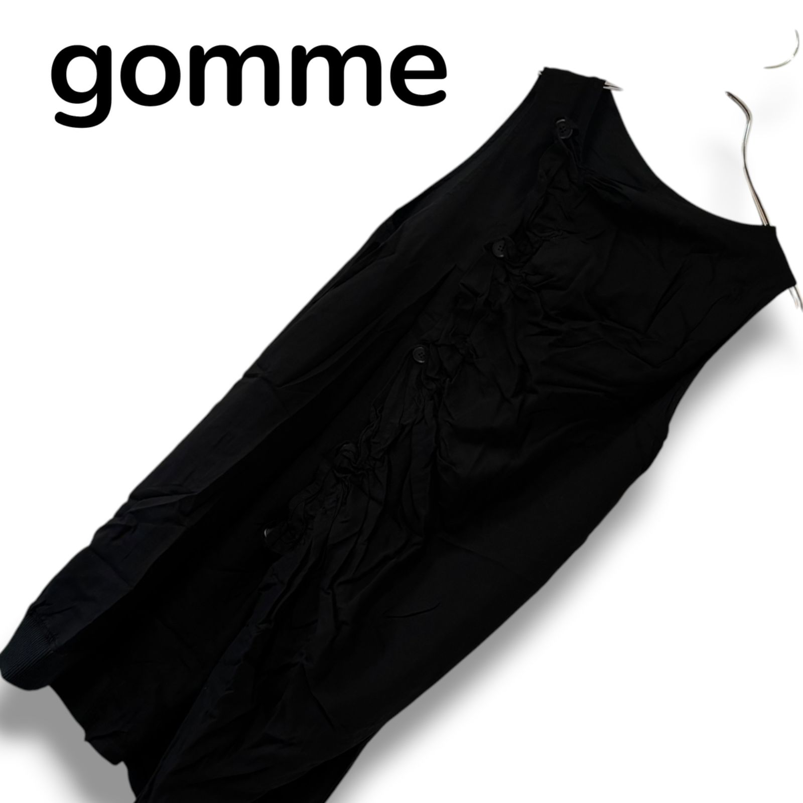 gomme ゴム ブラック レディース ワンピース ロングワンピース ひざ丈