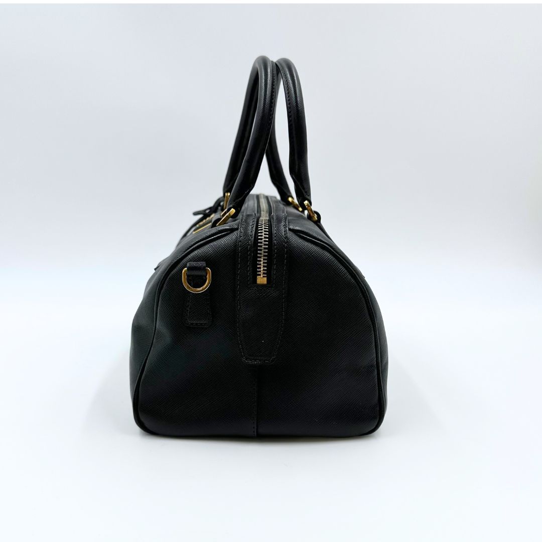 美品】Prada サフィアーノレザー ミニボストン 2WAY ショルダーバッグ