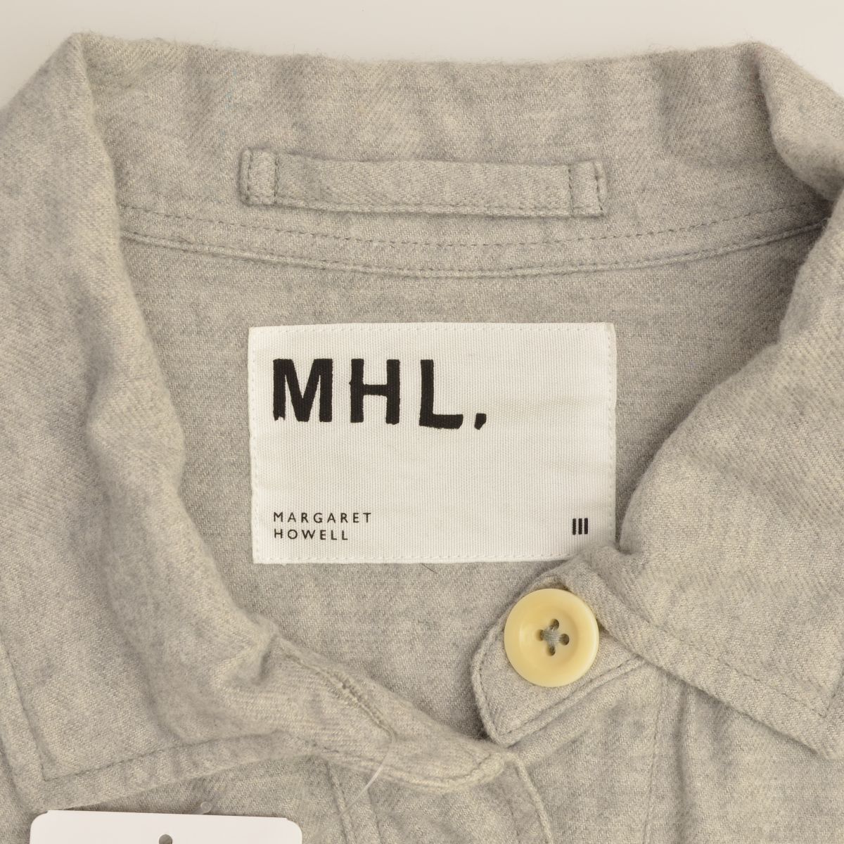 MARGARETHOWELLMHL】コットンリネンウール プルオーバー長袖シャツ