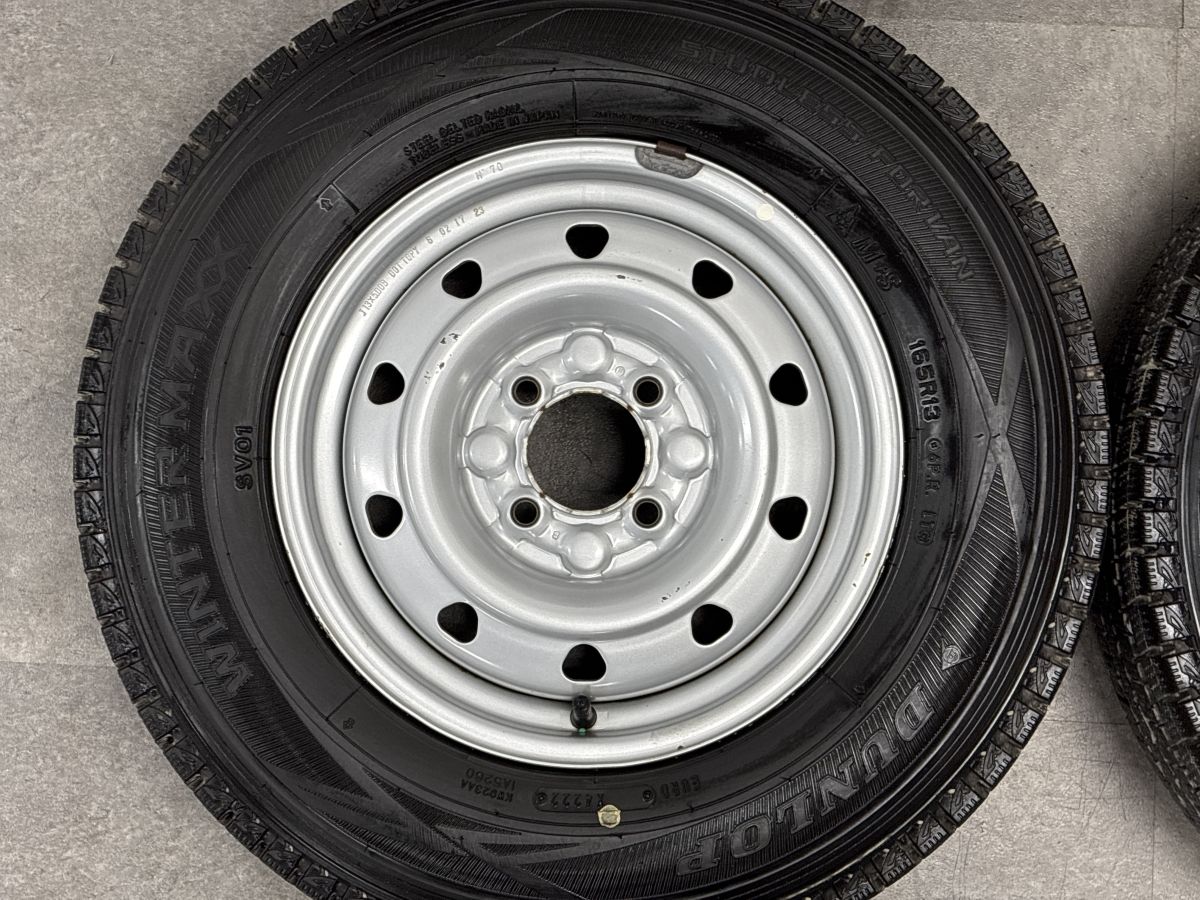 バリ溝】スチールホイール 13in 5.00B +42 PCD100 ダンロップ 