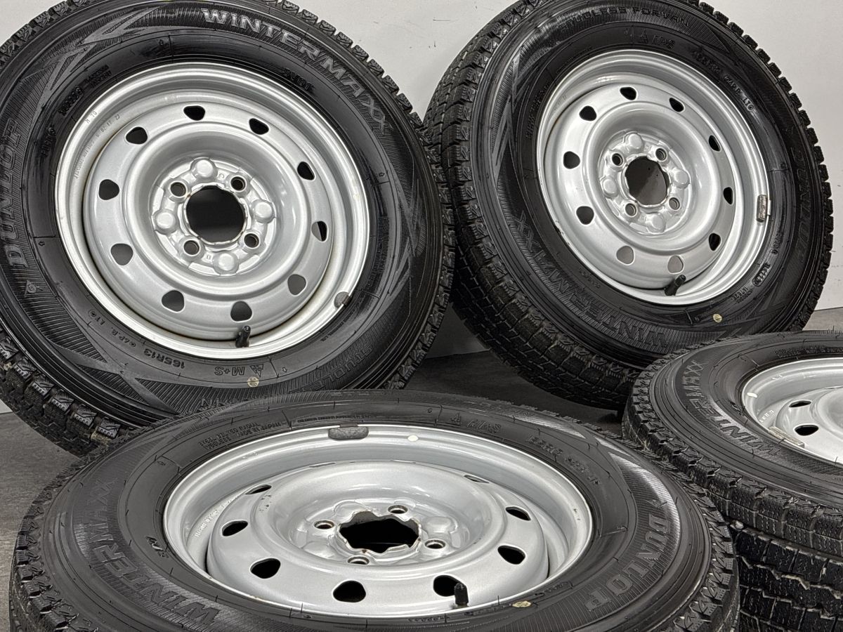 バリ溝】スチールホイール 13in 5.00B +42 PCD100 ダンロップ