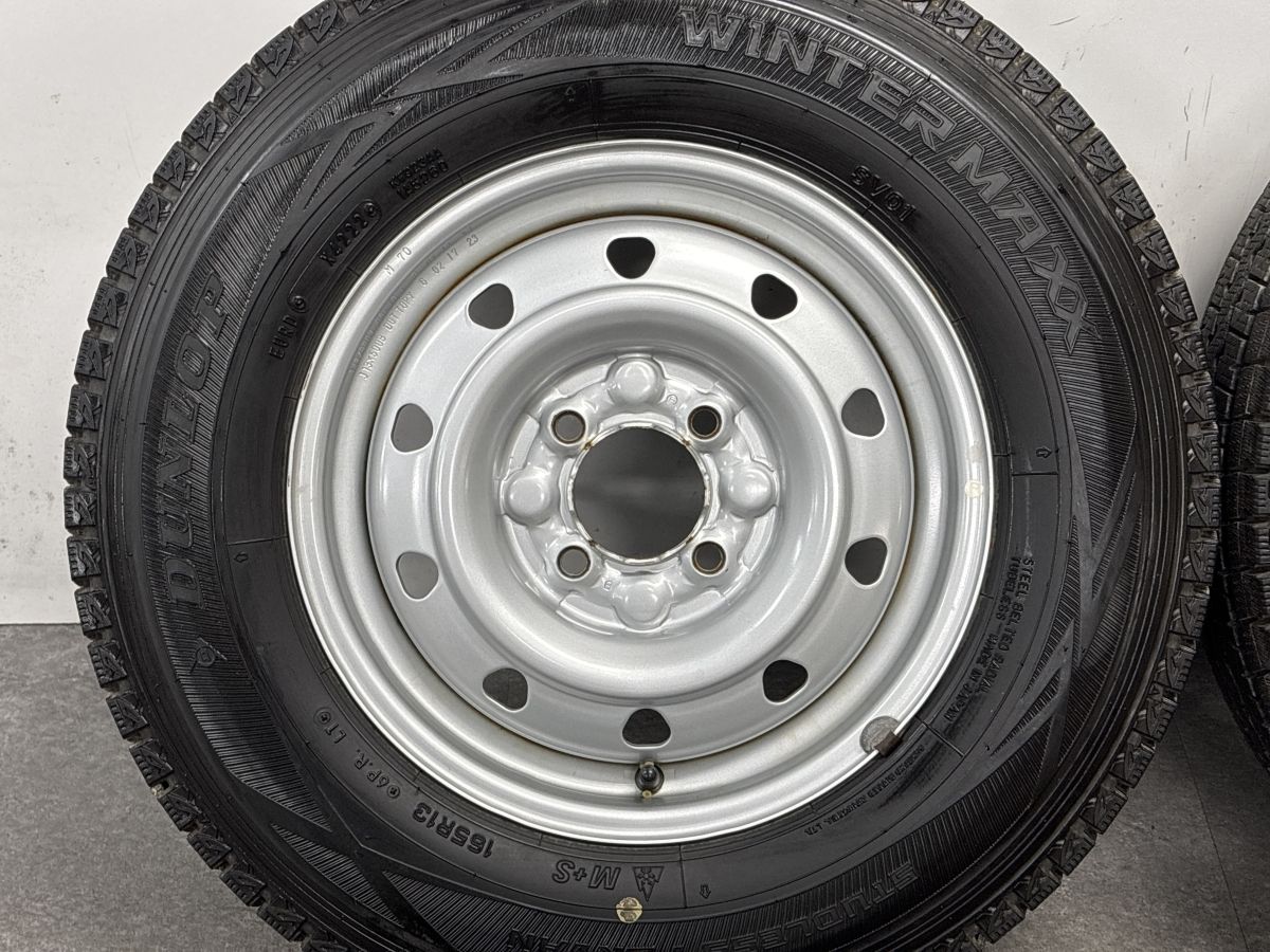 バリ溝】スチールホイール 13in 5.00B +42 PCD100 ダンロップ 