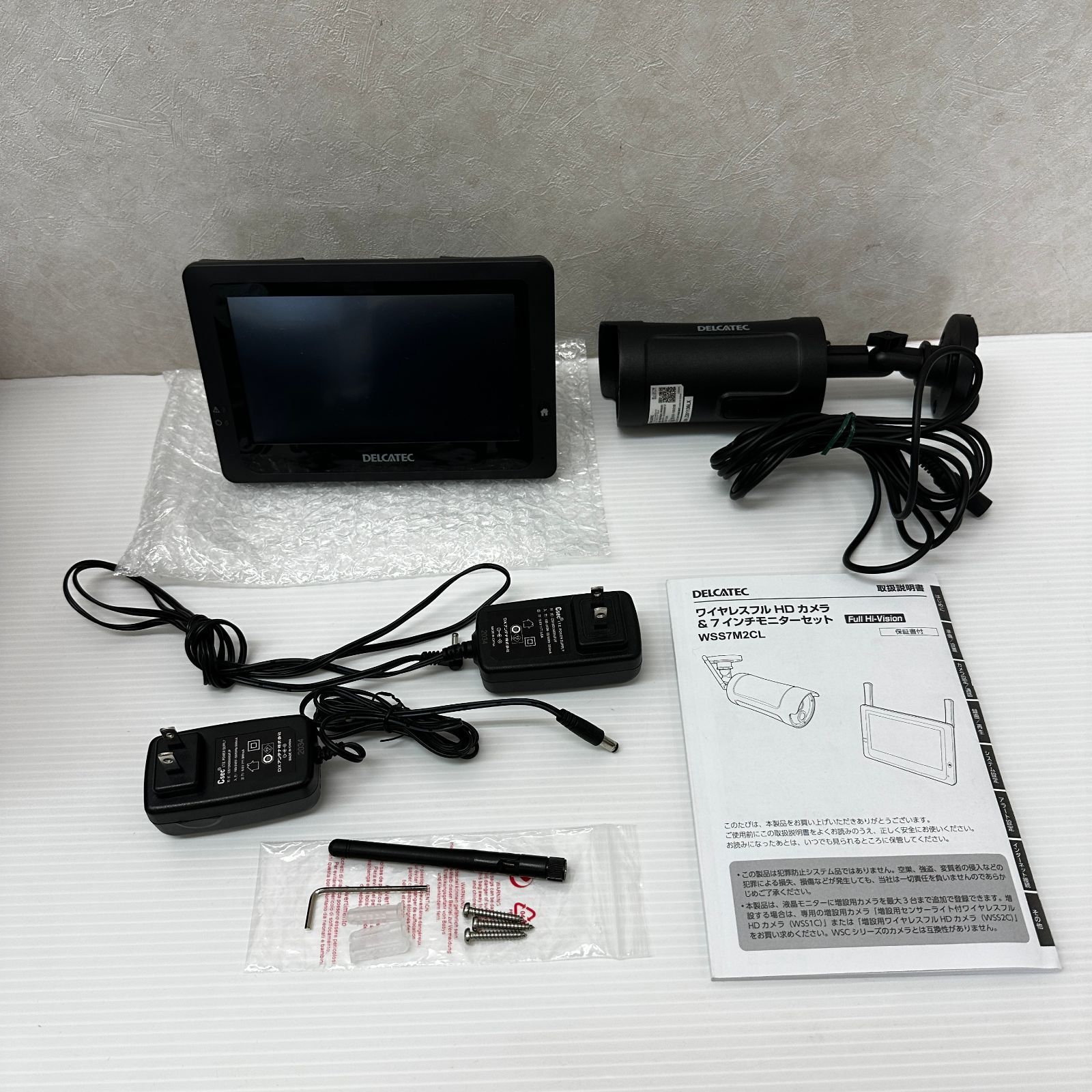 ワイヤレスフルHDカメラ＆7inchモニターセット WSS7M2CL 中古品