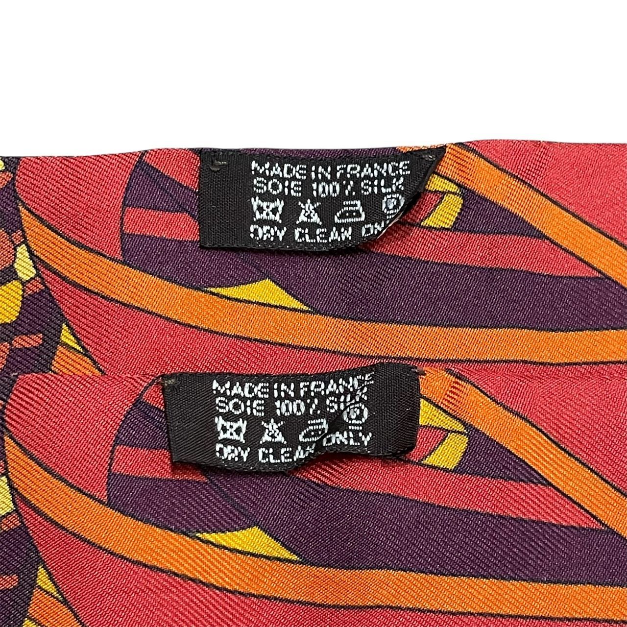 エルメス Hermes ツイリー 2本セット オレンジ シルク バッグスカーフ