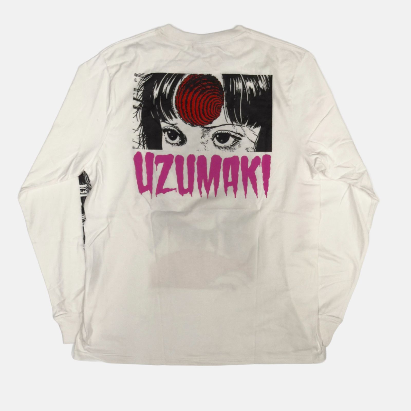 伊藤潤二 うずまき プリント Tシャツ 長袖 袖プリント サイズL