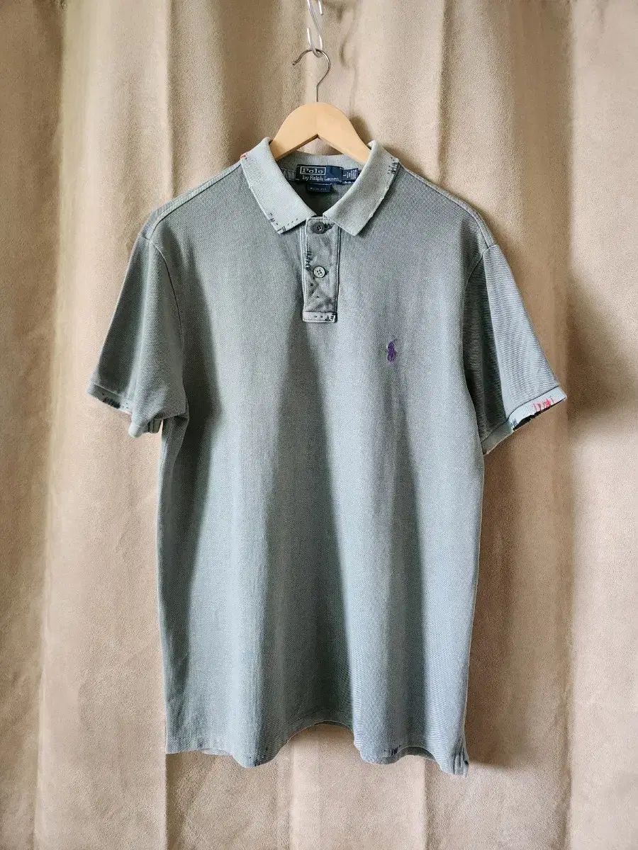 POLO RALPH LAUREN ヴィンテージ リーペアード ピケ シャツ グリーン L